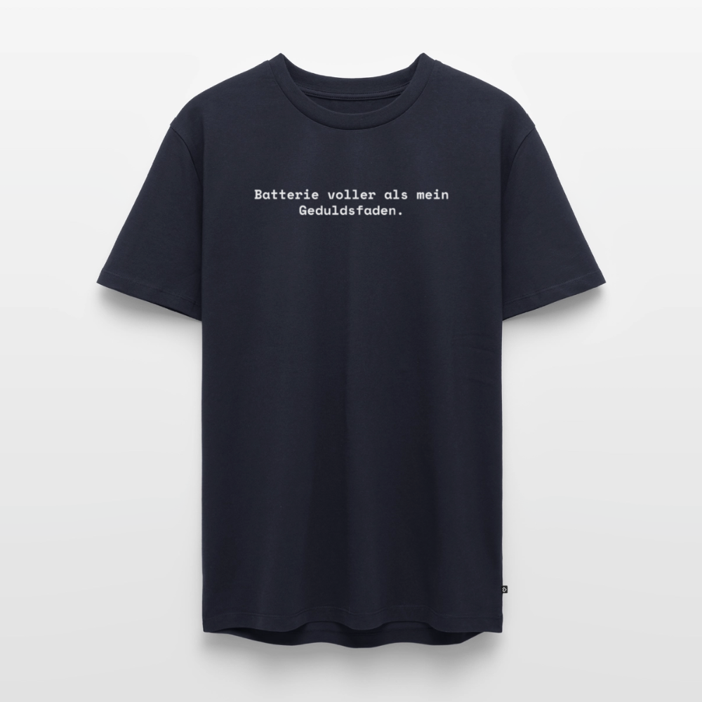 Batterie voller als mein Geduldsfaden. - Männer Premium T-Shirt - Navy
