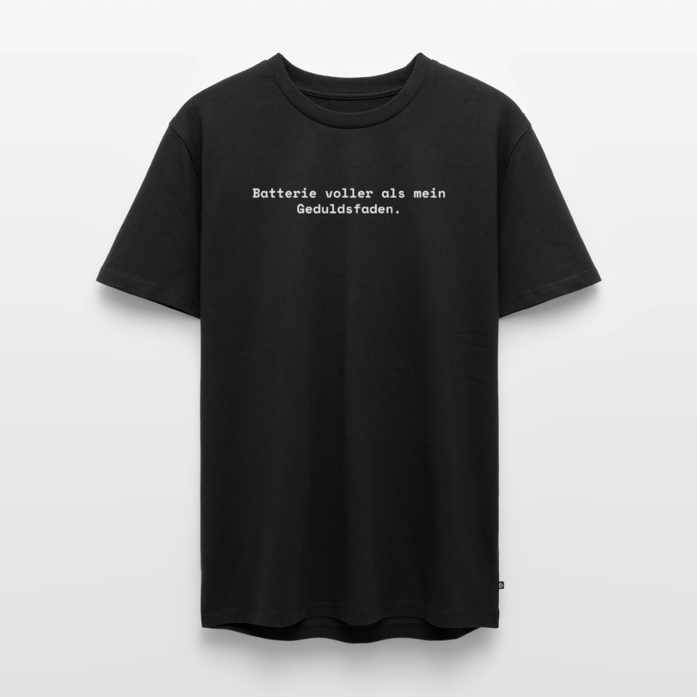 Batterie voller als mein Geduldsfaden. - Männer Premium T-Shirt - Schwarz