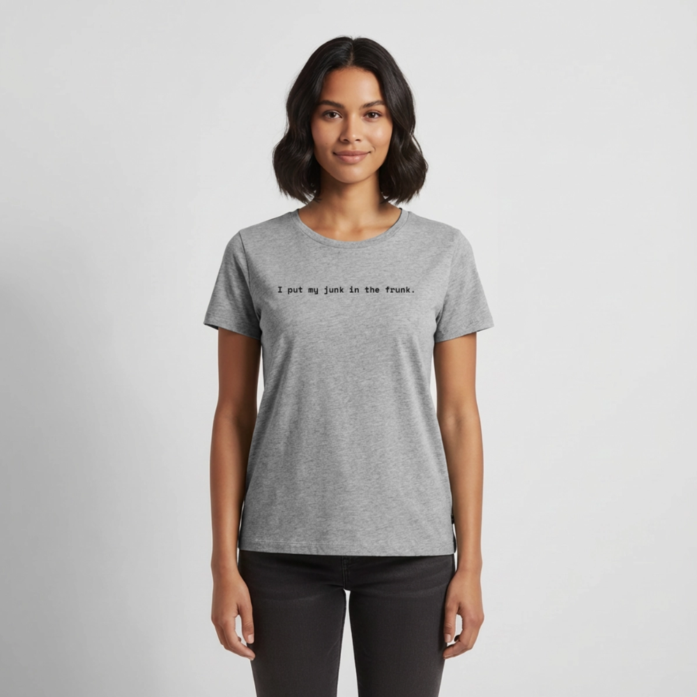 I put my junk in the frunk. - Frauen Premium T-Shirt - Grau meliert